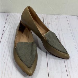 Madewell leather and calf hair pointed flats